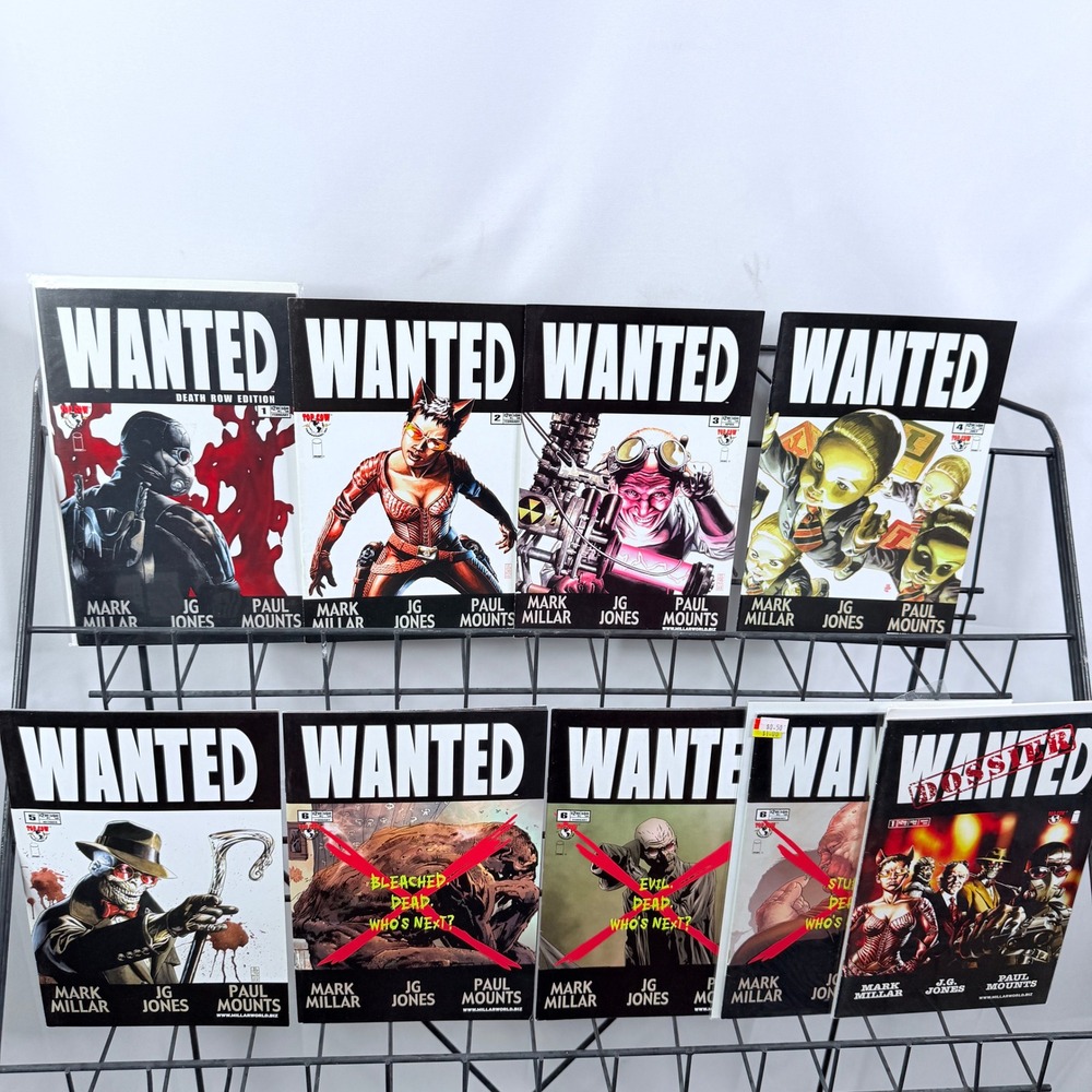 Wanted 1 Death Row Edition, 2-6 & Dossier lot Mark Millar JG Jones Top Cow